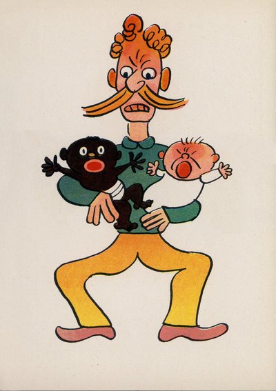 Um dos "Crazy People" de Walter Trier (litografia a cores) de Walter Trier