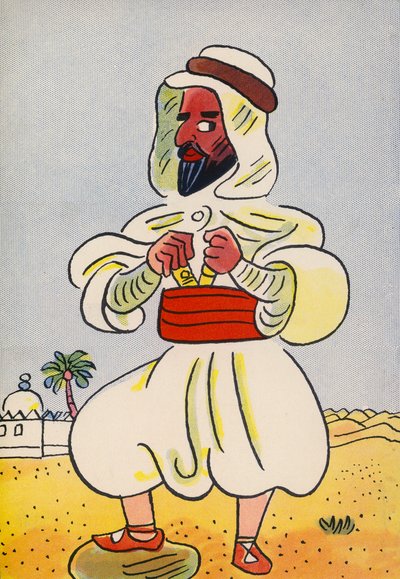 Os fatos loucos de Walter Trier: Norte de África (litografia a cores) de Walter Trier