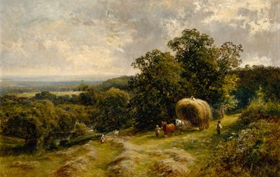 Carting Hay perto de Brockham, Surrey de Walter Wallor Caffyn