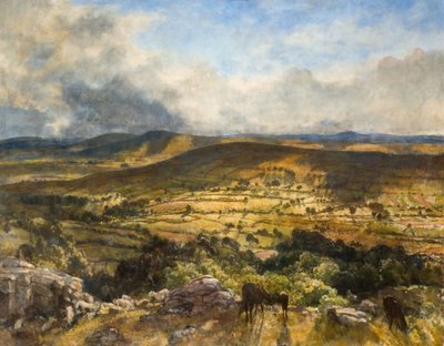 Widecombe In The Moor, Devon, 1922. de Walter Westley Russell