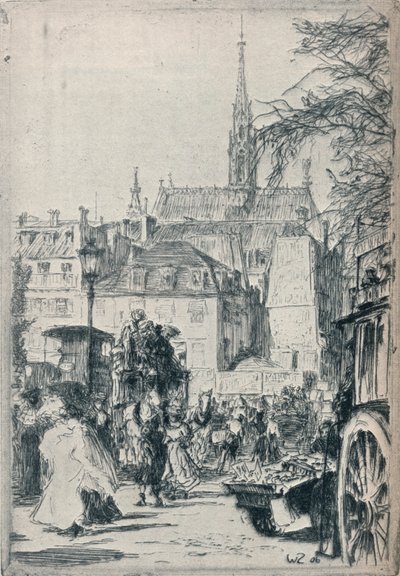Place St. Michel, Paris, c1913 de Walter Zeising