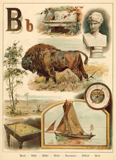 Letra B (chromolitho) de Walter Zweigle