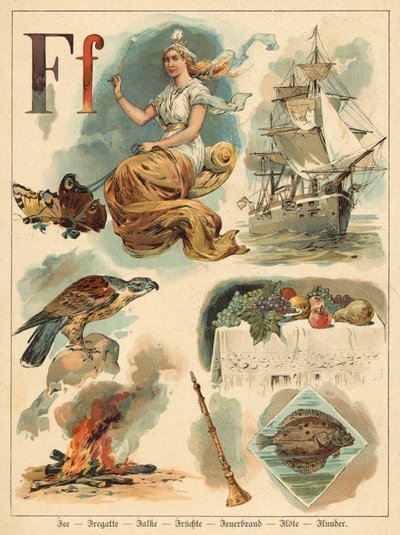 Letra F (chromolitho) de Walter Zweigle