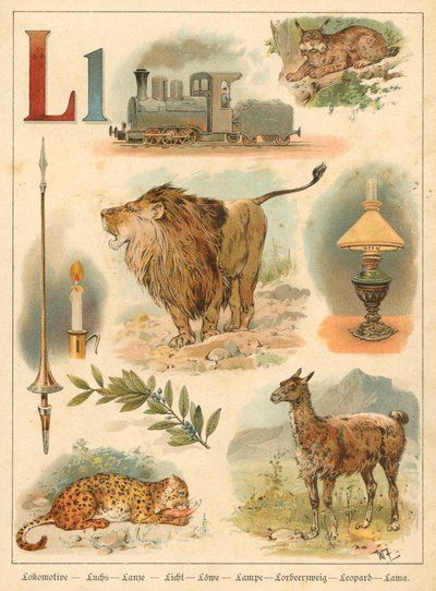 Carta L (chromolitho) de Walter Zweigle