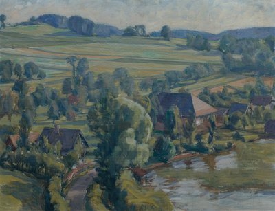 Paisagem de Attersee perto de Unterbuchberg de Walther Gamerith
