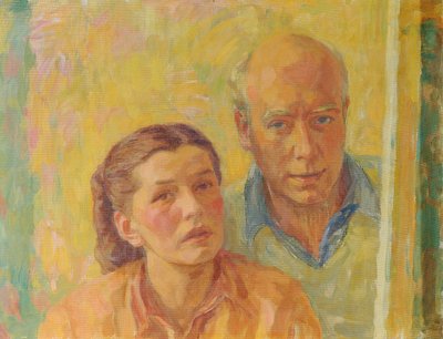 Retrato duplo Walter e Grete Gamerith de Walther Gamerith