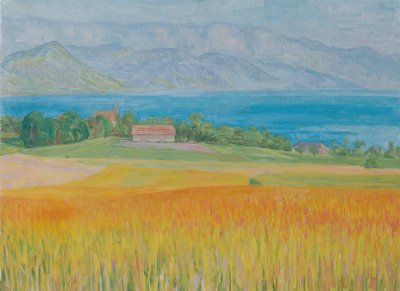 Campo de milho no Lago Attersee de Walther Gamerith