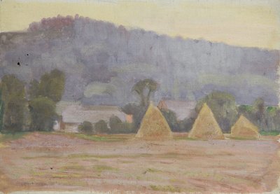 Paisagem com palheiros de Walther Gamerith