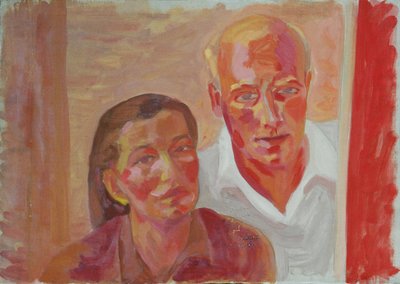 Auto-retrato com a Sra. Grete de Walther Gamerith