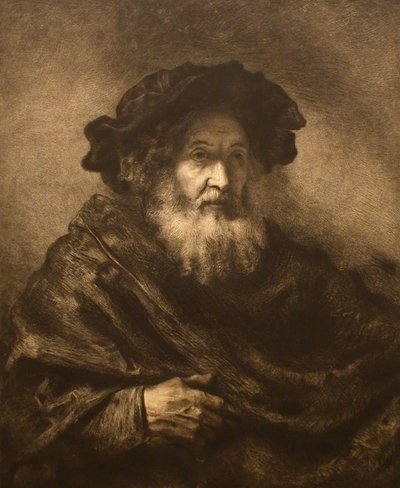 Sem título: Rembrandtesque Old Man, século XX. de Waltner