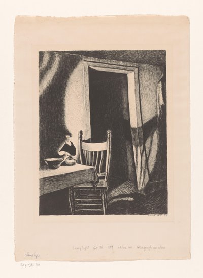 Interior à luz da lâmpada de Wanda Gág (signed by artist)