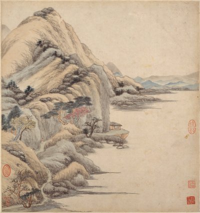 Paisagens nos estilos de mestres antigos, do século XVII. de Wang Jian
