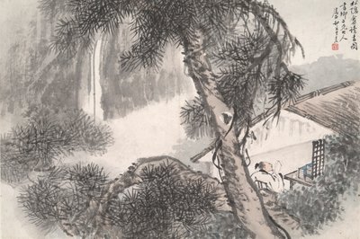 Lendo no Secluded Pine Studio (Song yin an) de Wang Su