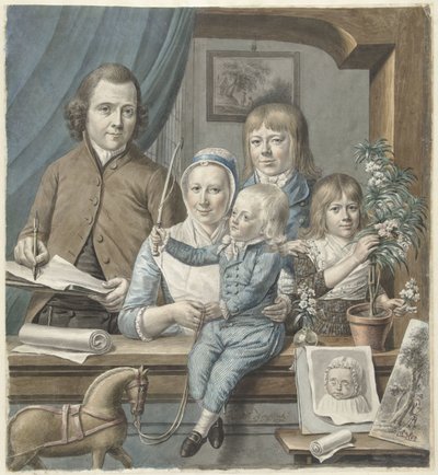 O próprio artista e a sua família de Warner Horstink