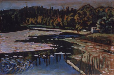 Um rio no outono de Wassily Kandinsky