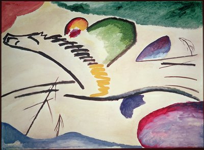 Cavalo abstrato, 1911 de Wassily Kandinsky