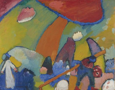 Cena de praia, 1909 de Wassily Kandinsky