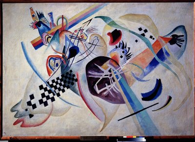 ""Composição N. 224. No Branco"" Pintura de Vassily Kandinsky (ou Wassily Kandinsky ou Kandinskyj de Wassily Kandinsky