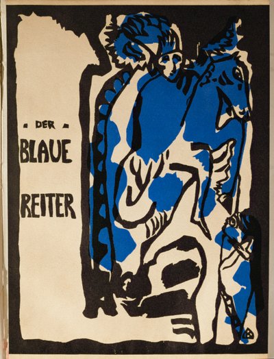 Capa da revista "Der Blaue Reiter", Berlim (litografia a cores) de Wassily Kandinsky