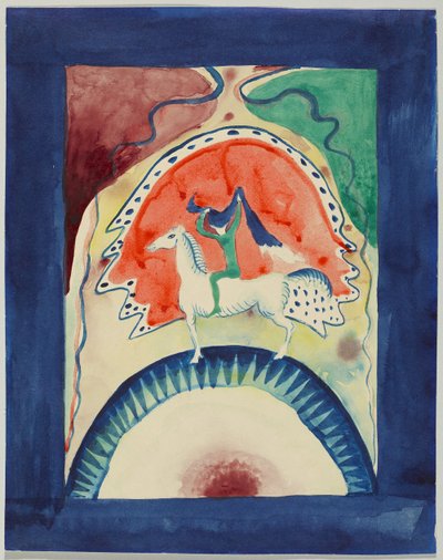 Desenho para a capa do almanaque "Der Blaue Reiter de Wassily Kandinsky