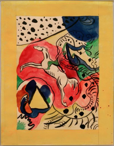 Design para a capa do almanaque The Blue Rider de Wassily Kandinsky
