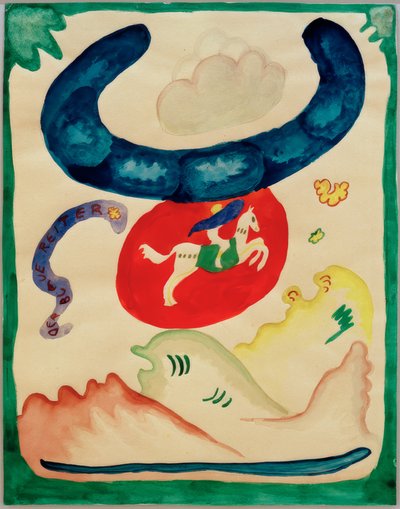 Design para a capa do almanaque The Blue Rider de Wassily Kandinsky