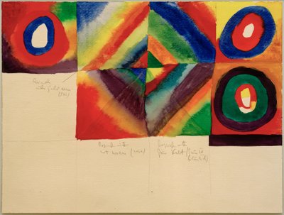 Estudos de cores, (com informações sobre a técnica da pintura) de Wassily Kandinsky
