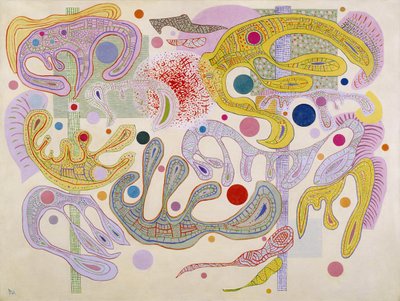 "Capricious Forms" Pintura de Vassily Kandinsky (ou Wassily Kandinski ou Kandinskij) de Wassily Kandinsky