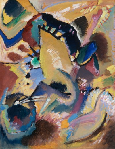 Pequeno estudo para uma pintura mural para Campbell I, Outono II (?), 1914 de Wassily Kandinsky