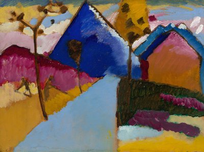 Kochel, Rua Reta, 1909. de Wassily Kandinsky