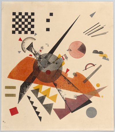 Komposition mit Schachbrett Orange, 1923 de Wassily Kandinsky