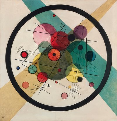 Círculos em um círculo. 1923 de Wassily Kandinsky