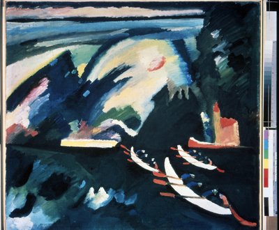 Pintura "O Lago" de Vassily Kandinsky (ou Wassily Kandinski ou Kandinskij) de Wassily Kandinsky