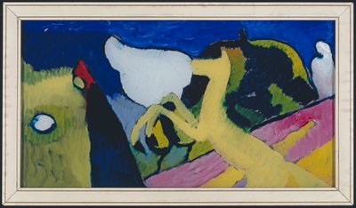 Com um cavalo amarelo de Wassily Kandinsky