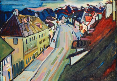 Murnau-Upper Market Street; Marnau-Obermarkt de Wassily Kandinsky