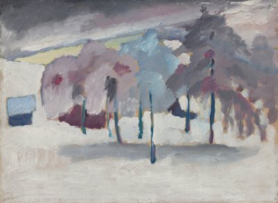 Murnau - árvores na neve de Wassily Kandinsky