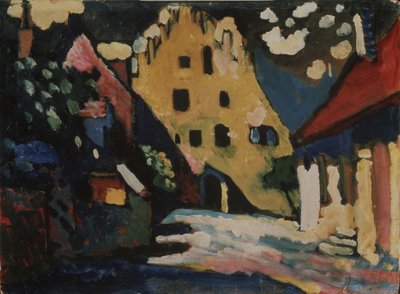 Murnau. Pátio do castelo, 1908 de Wassily Kandinsky