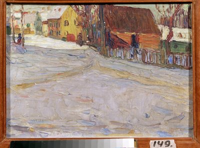 Paisagem da cidade. Pintura de Vassily Kandinsky (ou Wassily Kandinski ou Kandinskij) de Wassily Kandinsky