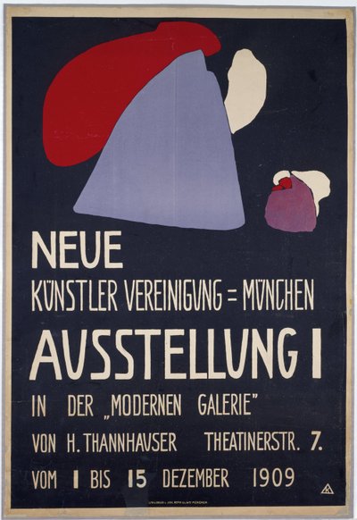 Poster para a primeira exposição da Neue Künstlervereinigung München de Wassily Kandinsky