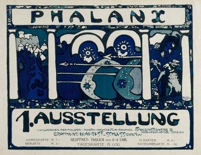 Cartaz para a 1ª Exposição da Falange, 1901. de Wassily Kandinsky