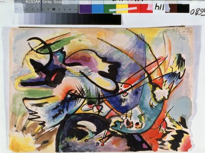 ""Vermelho e Preto"" Pintura por Vassily Kandinsky (ou Wassily Kandinski ou Kandinskij de Wassily Kandinsky
