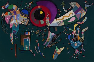 Ao redor do círculo (Autour du cercle). 1940 de Wassily Kandinsky