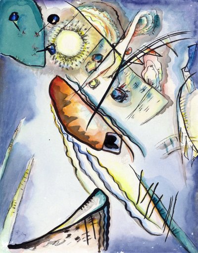 "Sans titre" Aquarelle de Vassily Kandinsky (ou Wassily Kandinski ou Kandinskij de Wassily Kandinsky