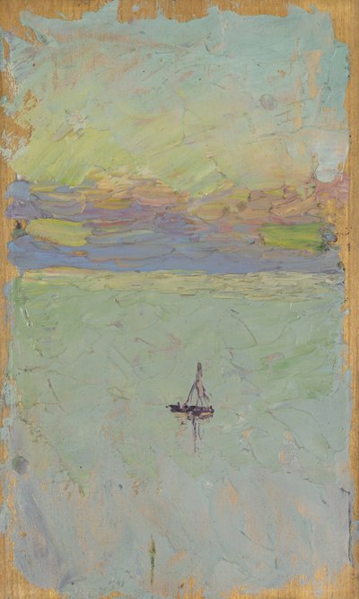 Barco à vela no mar de Wassily Kandinsky