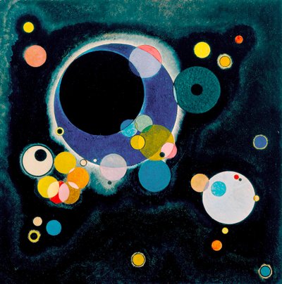 Esboço para vários círculos de Wassily Kandinsky