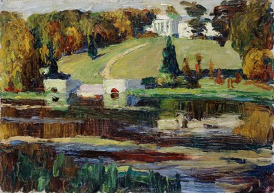 Esboço para Okhtyrka - Outono de Wassily Kandinsky