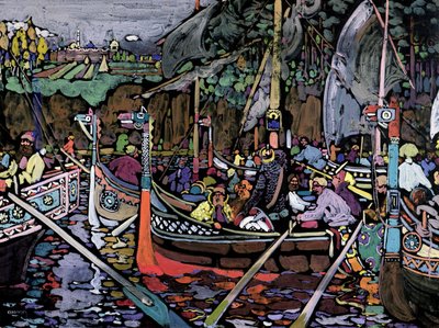 Canção do Volga, 1906 de Wassily Kandinsky