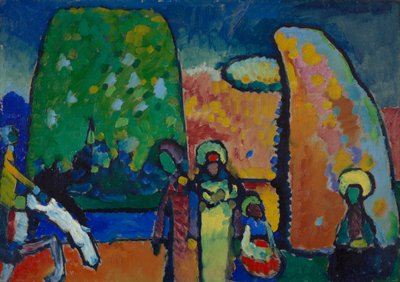 Estudo para "Improvisação nº 2 (marcha fúnebre)" de Wassily Kandinsky