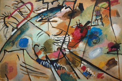 Estudo para &39;Improvisação 24 (Troika II)&39; 1924 (óleo a bordo) de Wassily Kandinsky