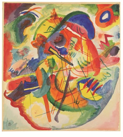 Estudo para "Improvisação com anel de azul-púrpura de Wassily Kandinsky